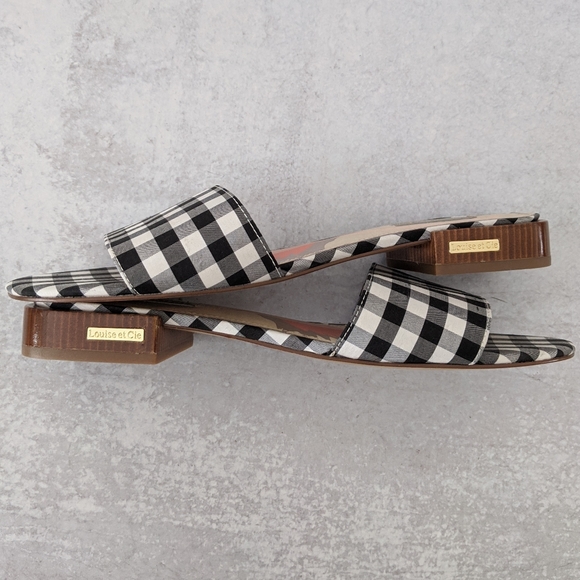 Louise et Cie 'Aydia' Slide Sandals in Gingham 8.5 New In Box! - Picture 6 of 9